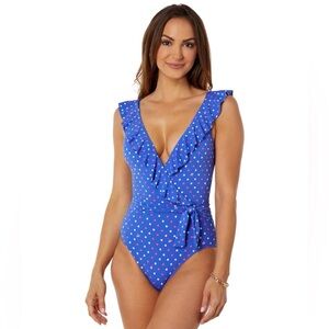 Lilly Pulitzer Delphie Borealos Blue Swimsuit size 8
